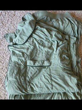 Cozy Earth Women’s 2XL Bamboo Stretch Knit Pajama Top Fern Green Long Sleeve